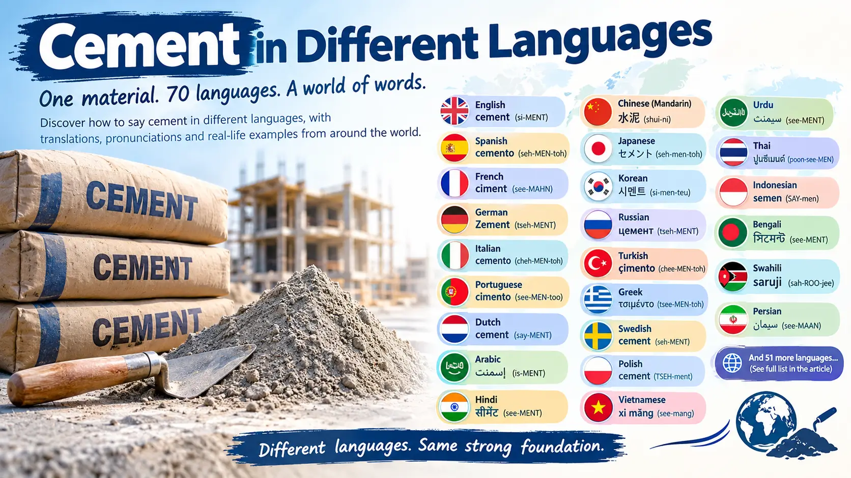cement-in-different-languages