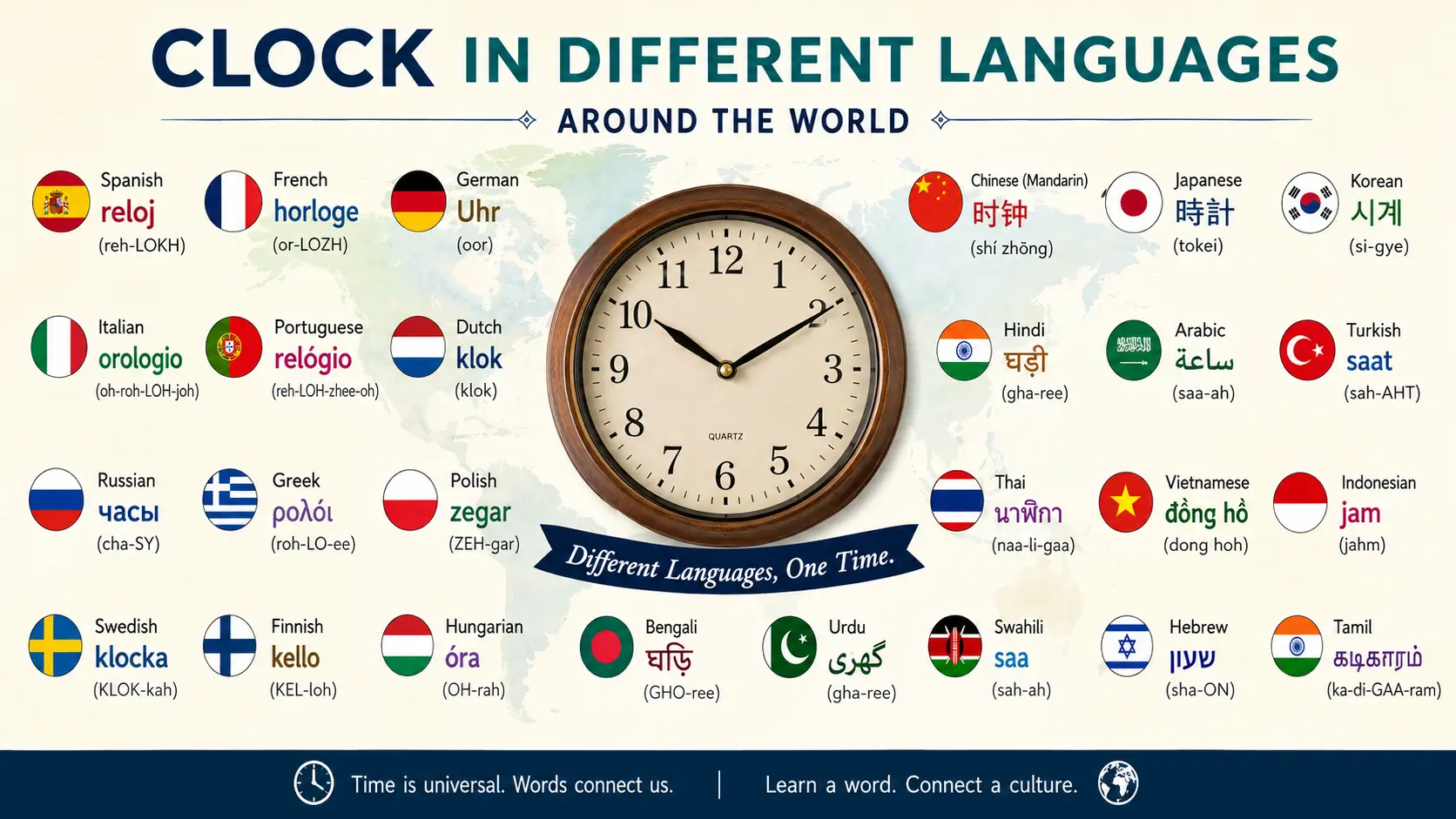 clock-in-different-languages
